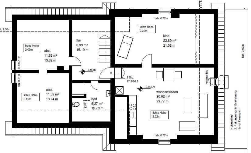 Dachgeschoßwohnung Siegen Eiserfeld - 3 Zimmer, 70 m&sup2;, 508&euro; | Angebot:26631279