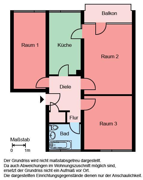Demnächst frei! 3-Zimmer-Wohnung in Iserlohn Hombruch zimmer