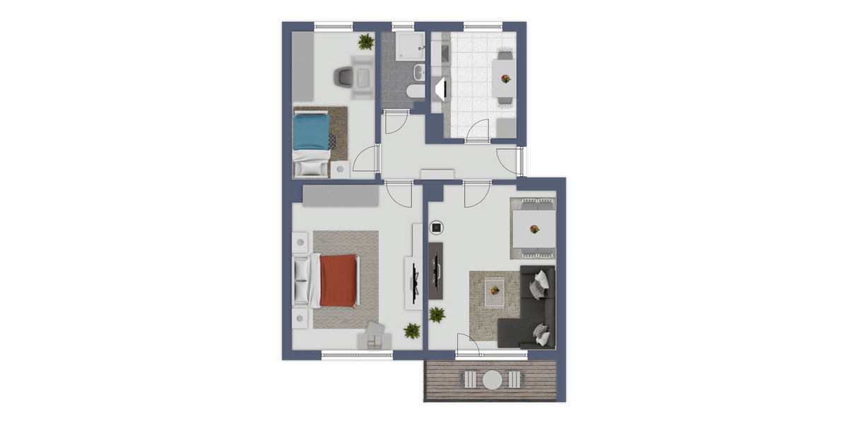 Etagenwohnung Rendsburg - 3 Zimmer, 57 m&sup2;, 539&euro; | Angebot:26806623