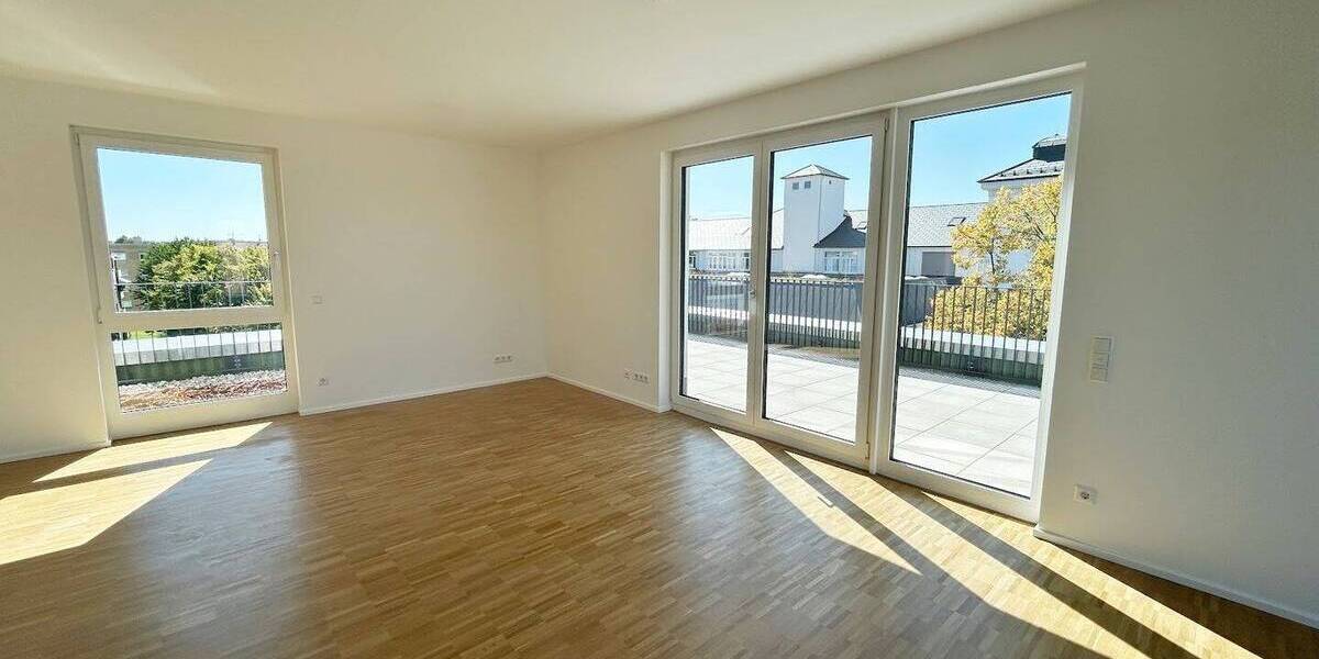 Exklusives Wohnen im 4. Obergeschoss: Traumhafte 3-Zimmer-Neubau-Wohnung mit Dachterrasse 3 zimmer