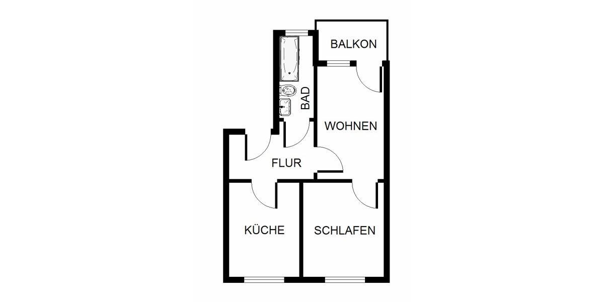 Renovierte 2-Raum-Wohnung mit Balkon in Citynähe! 2 zimmer