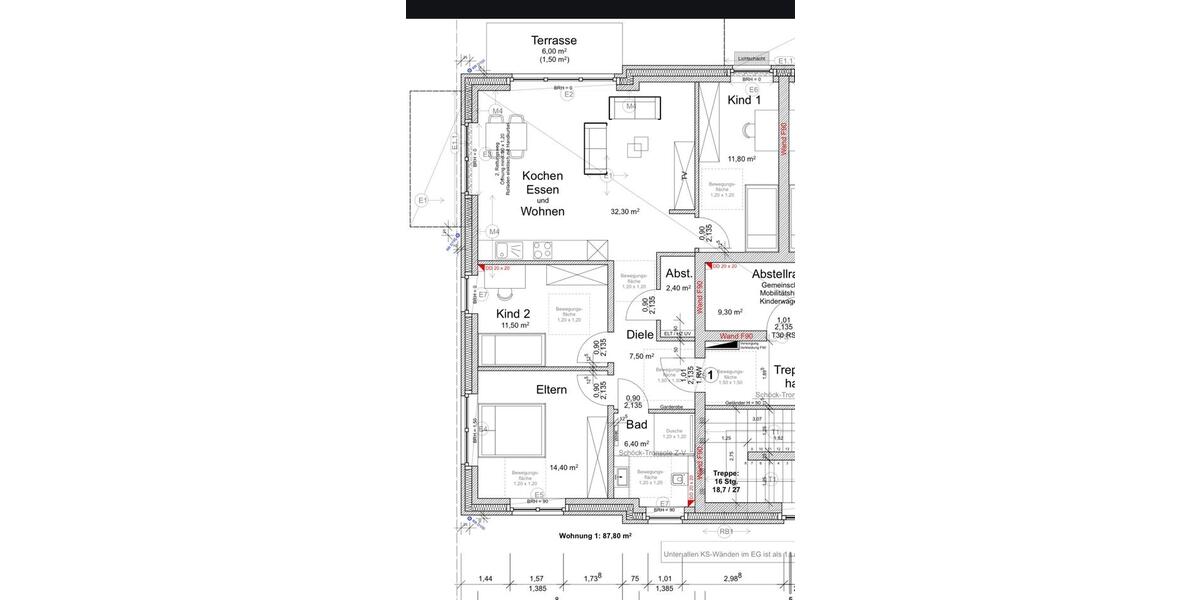 Erdgeschoßwohnung Herzebrock-Clarholz Clarholz - 4 Zimmer, 88 m&sup2;, 1.250&euro; | Angebot:26254867