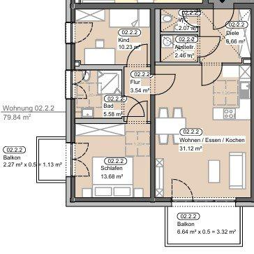 Etagenwohnung Klingenberg am Main - 2 Zimmer, 53 m&sup2;, 750&euro; | Angebot:23184106