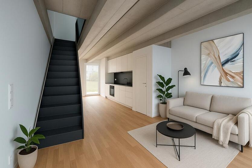 Erstvermietung: Lichtdurchflutete 3-Zimmer-Wohnung, Neubau, Loft-Ambiente