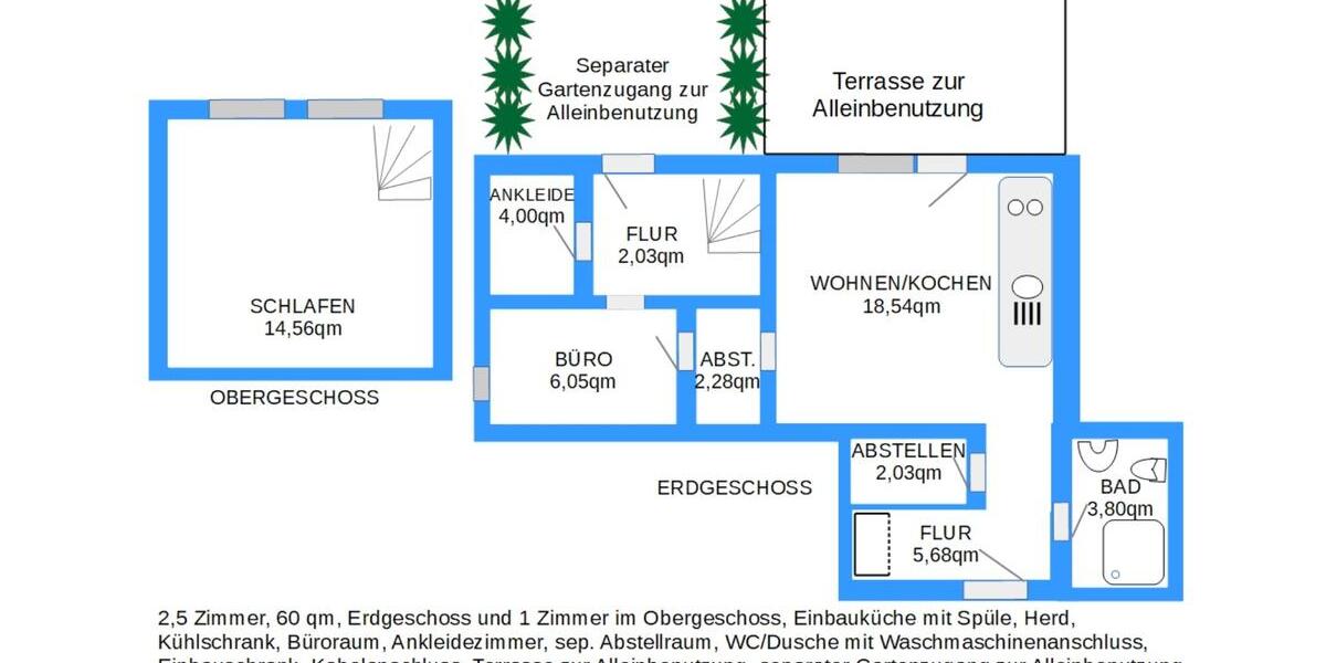 Maisonettenwohnung Bad Fallingbostel - 2.5 Zimmer, 60 m&sup2;, 515&euro; | Angebot:25157590