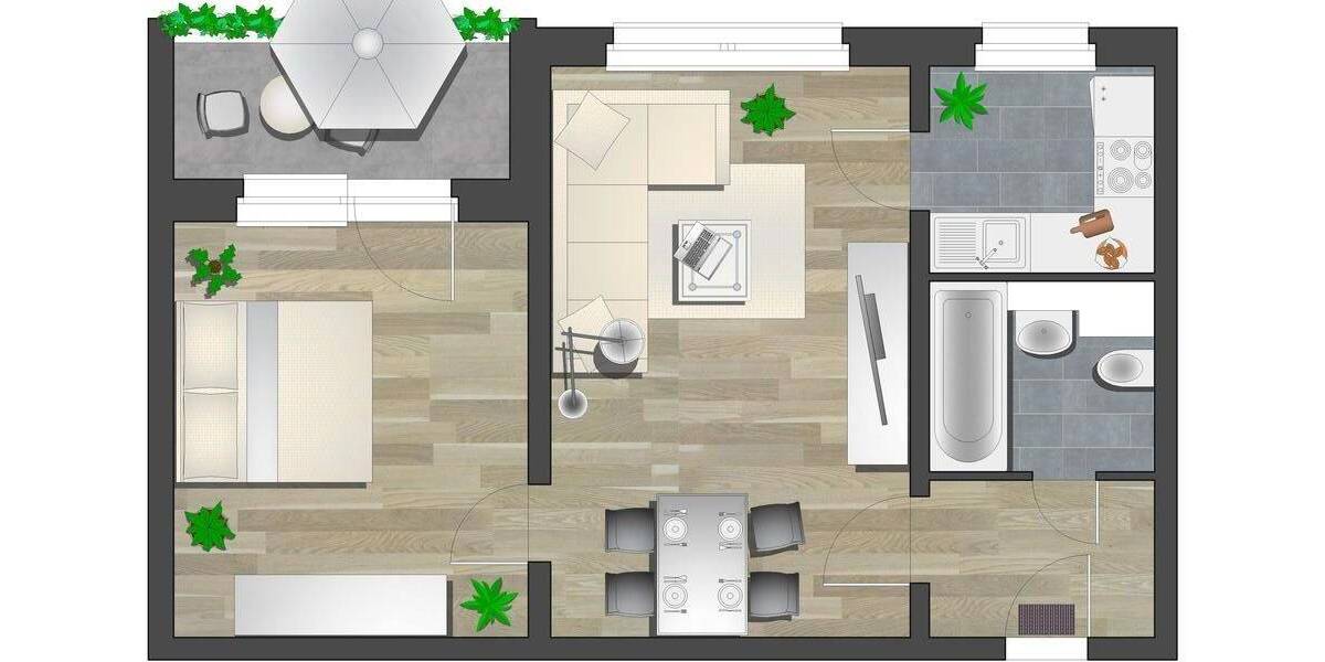 Etagenwohnung Chemnitz Altendorf - 2 Zimmer, 45 m&sup2;, 295&euro; | Angebot:26842186