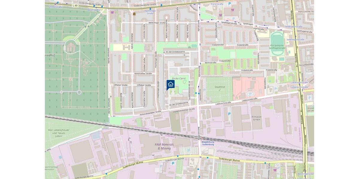 Etagenwohnung Magdeburg Diesdorf - 1 Zimmer, 48 m&sup2;, 340&euro; | Angebot:26547396