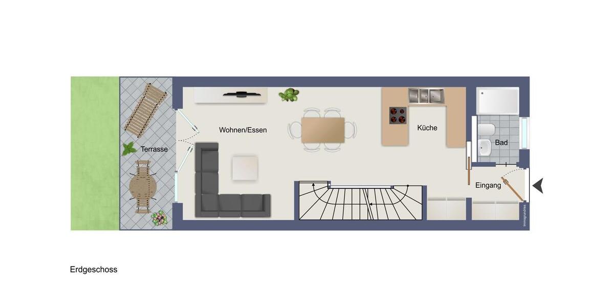 Reihenhaus München Allach-Untermenzing - 4 Zimmer, 111 m&sup2;, 2.800&euro; | Angebot:26624123