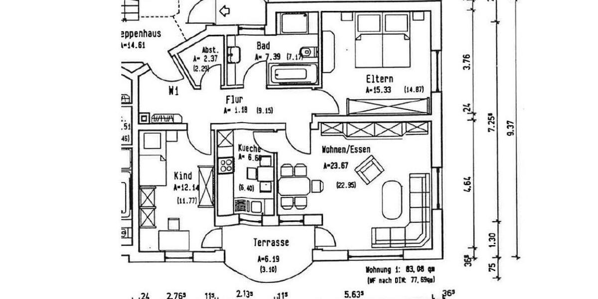 Erdgeschoßwohnung Hofgeismar - 3 Zimmer, 78 m&sup2;, 650&euro; | Angebot:26461811
