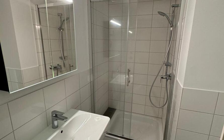 1-Zimmerwohnung mit TV, Wlan, DuscheWC, Küche, Waschmaschine, Trockner und Balkon