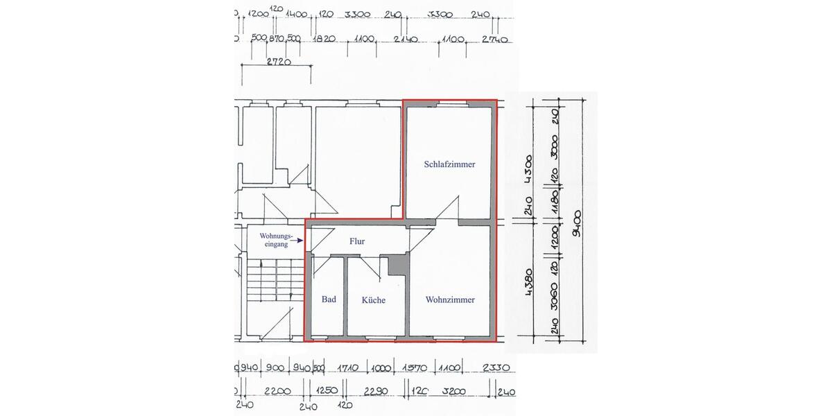 komplett sanierte 2-Raum-Wohnung 2 zimmer