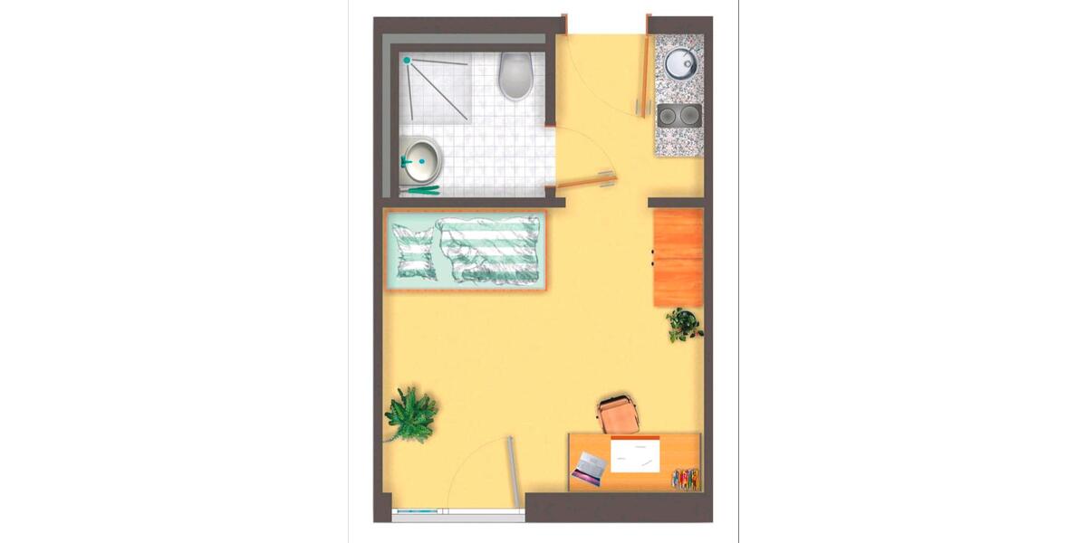 Erdgeschoßwohnung Deggendorf - 1 Zimmer, 25 m&sup2;, 470&euro; | Angebot:26680219