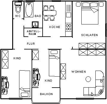 Wohnung zum Mieten in Waldsassen 447,70 € 87.56 m² 4 zimmer
