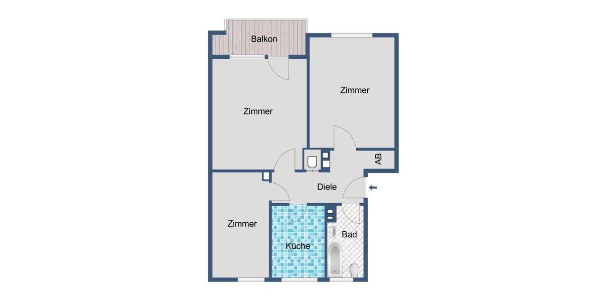 Ruhige 3-Zimmer-Wohnung mit Balkon in Fuldatal-Ihringshausen 3 zimmer