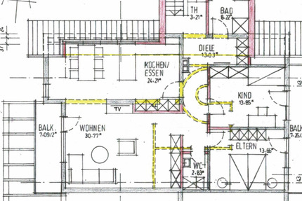 Wohnung Weinheim - 3 Zimmer, 127 m&sup2;, 1.525&euro; | Angebot:24377941