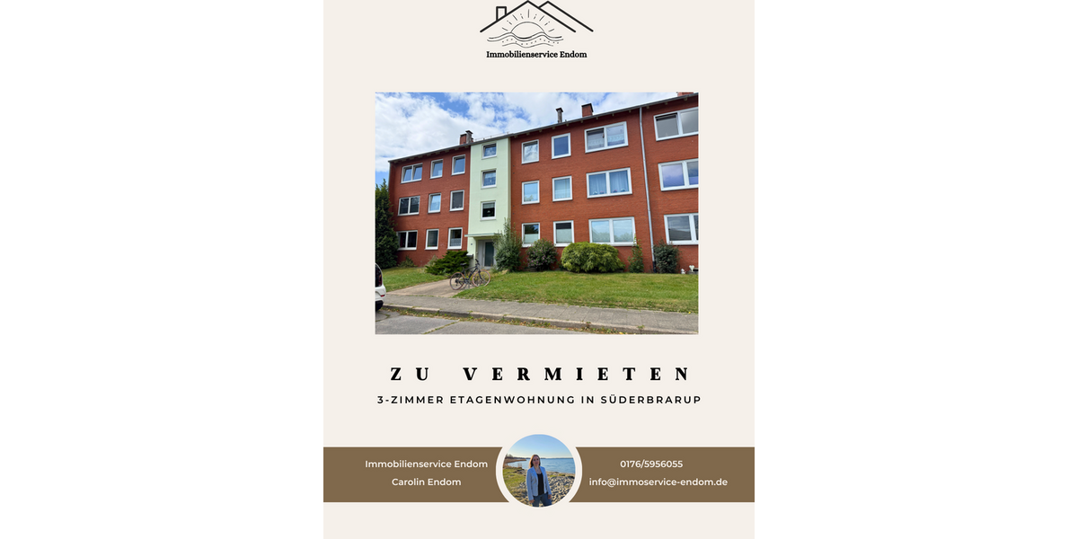 Etagenwohnung Süderbrarup - 3 Zimmer, 74 m&sup2;, 520&euro; | Angebot:27286797