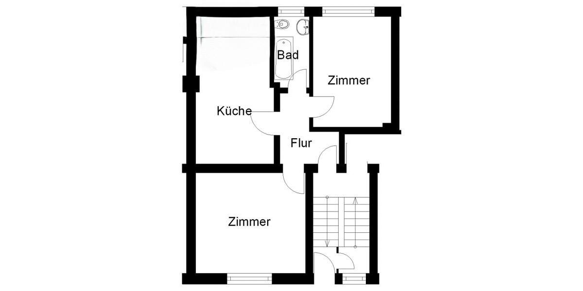Erdgeschoßwohnung Osnabrück Dodesheide - 2 Zimmer, 55 m&sup2;, 634&euro; | Angebot:24471710