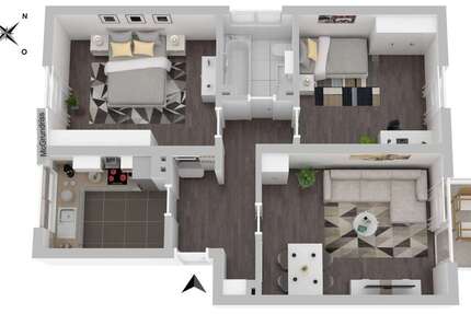 Wohnung zum Mieten in Hagen 378 € 63 m²