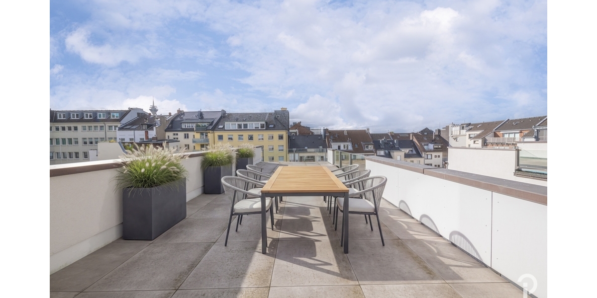 Repräsentative, hochwertige 3 Zimmer-Wohnung mit großer Dachterrasse im Herzen Düsseldorfs. - Etagenwohnung Düsseldorf | Angebot:27655511