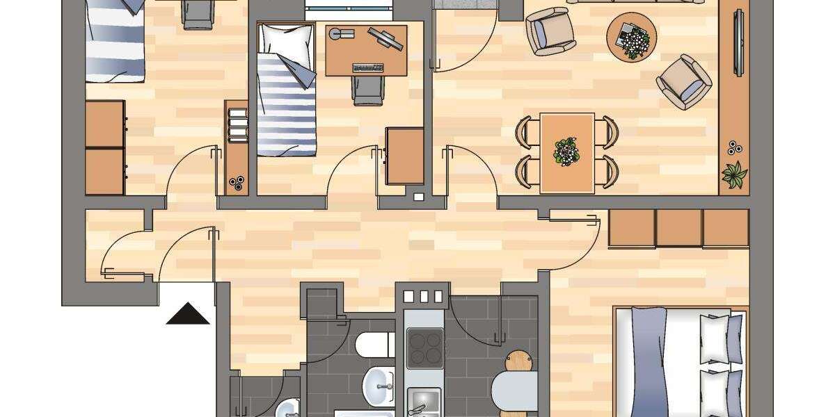 Etagenwohnung Wilhelmshaven Aldenburg - 4 Zimmer, 80 m&sup2;, 549&euro; | Angebot:26184571