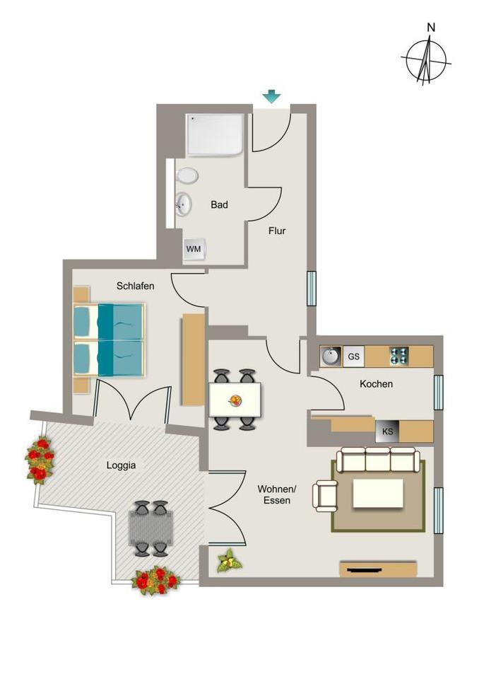 Bezugsfertige Neubauwohnung mit barrierearmer und gehobener Ausstattung 2 zimmer