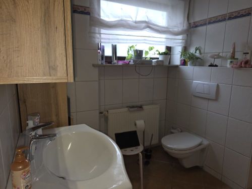 3-Zimmer-Mietwohnung mit Stellplatz und Garage sowie Garten mit Freisitz und Teich sowie Wasserlauf in 97456 Sennfeld (1592) - Erdgeschoßwohnung Sennfeld Sennfeld | Angebot:25521331