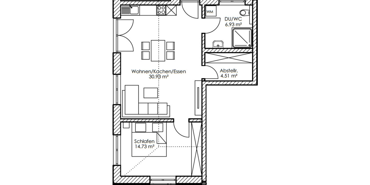 Etagenwohnung Schorndorf - 2.5 Zimmer, 57 m&sup2;, 600&euro; | Angebot:24652012