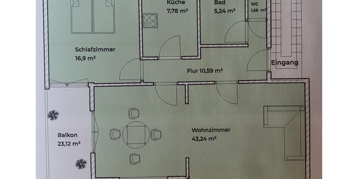 Etagenwohnung Marburg Marbach - 3 Zimmer, 97 m&sup2;, 1.200&euro; | Angebot:25655284