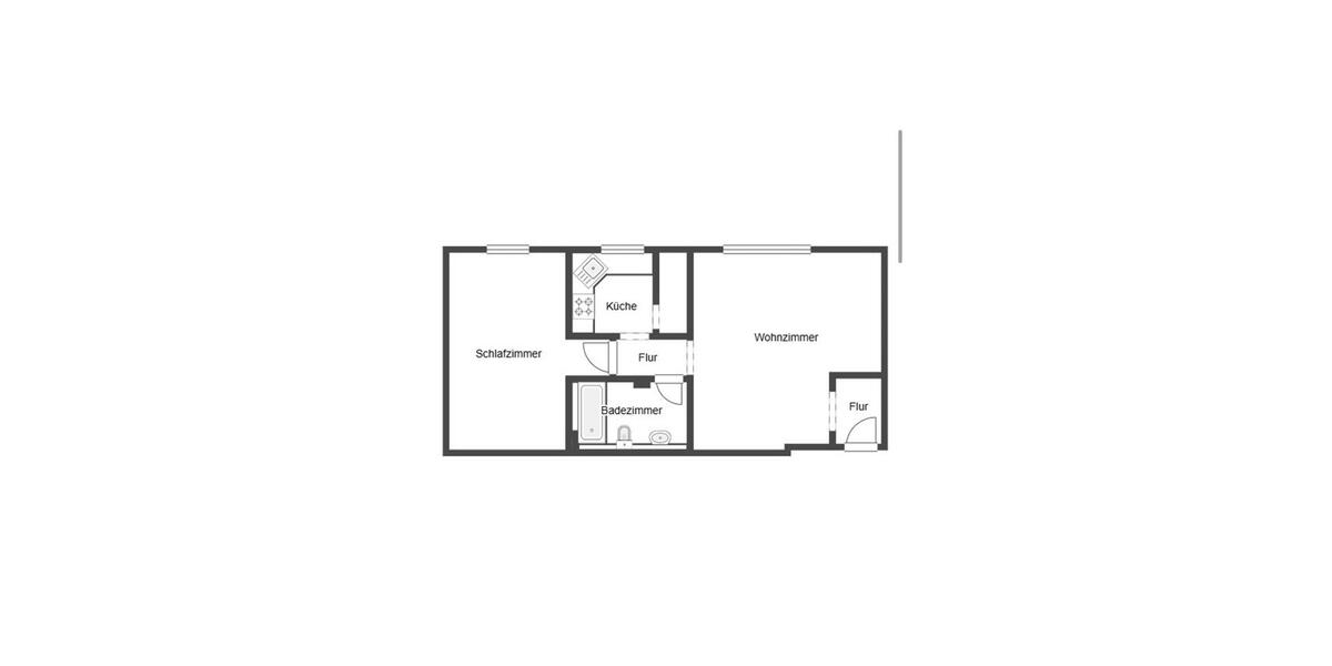 Etagenwohnung Moers Rheinkamp - 2.5 Zimmer, 58 m&sup2;, 715&euro; | Angebot:26549826