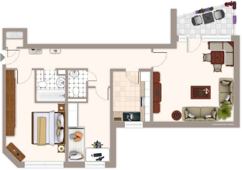 Etagenwohnung Mönchengladbach Odenkirchen - 3 Zimmer, 81 m&sup2;, 769&euro; | Angebot:27020979