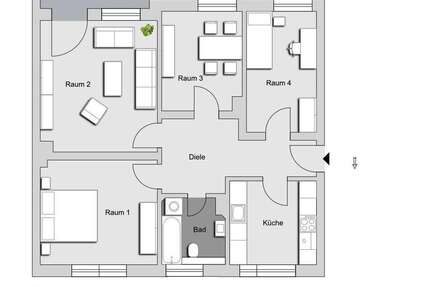 Wohnung Erlangen Sebaldussiedlung - 4 Zimmer, 80 m&sup2;, 775&euro; | Angebot:26083973