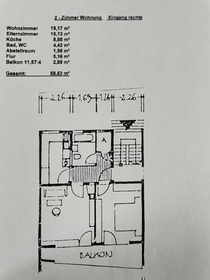 Zentrale 2 Zimmer Wohnung in Lindenberg