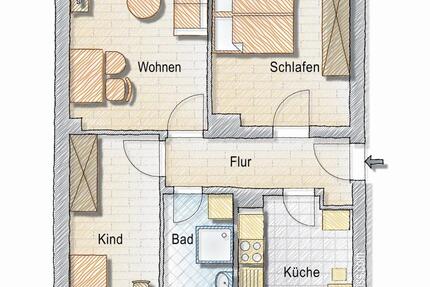 Wohnung Geithain - 2 Zimmer, 51 m&sup2;, 349&euro; | Angebot:26279167