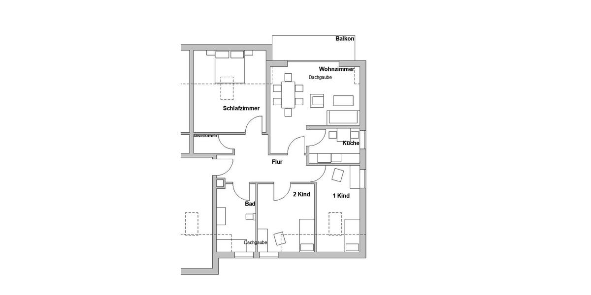 Dachgeschoßwohnung Deggendorf - 4 Zimmer, 95 m&sup2;, 890&euro; | Angebot:25944307