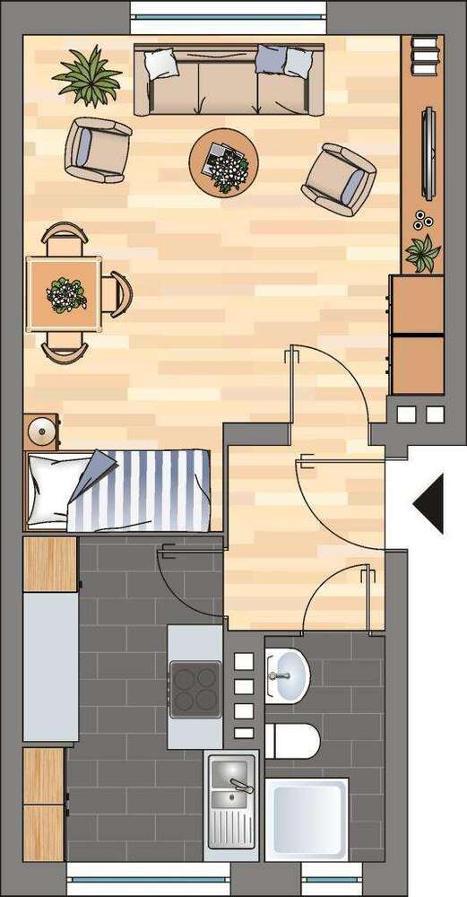 Wohnung zum Mieten in Kiel 359 € 34.77 m²
