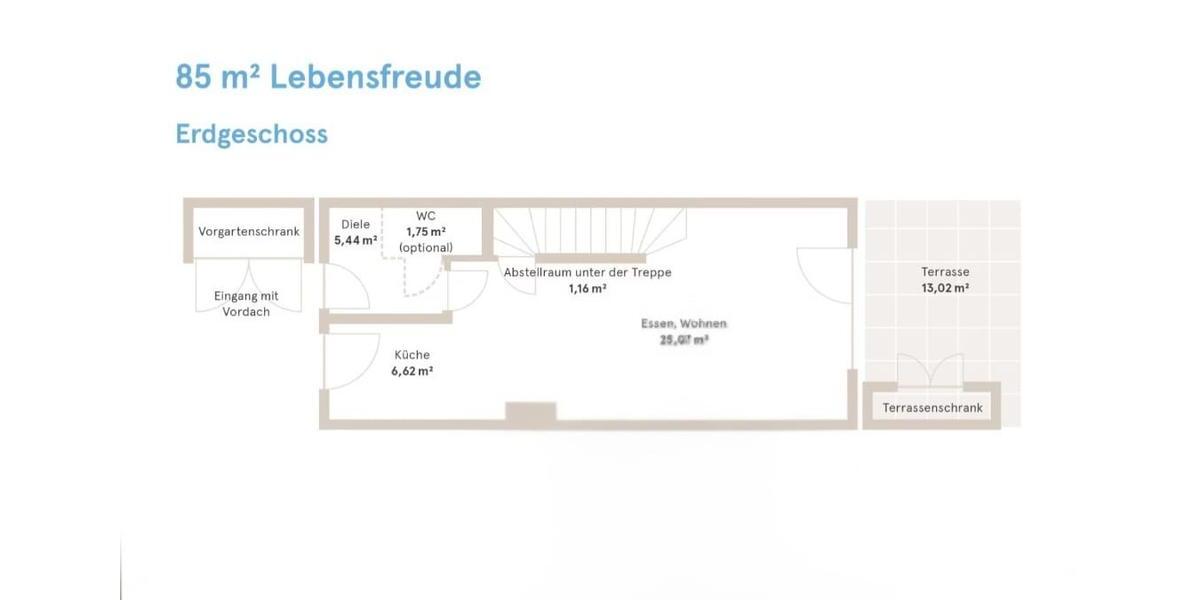 Reihenhaus Burgdorf - 3 Zimmer, 85 m&sup2;, 1.240&euro; | Angebot:25980748