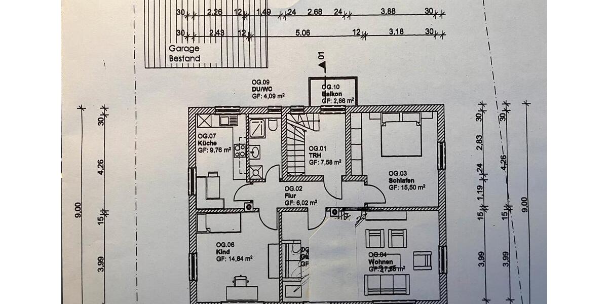 Etagenwohnung Bad Kissingen - 3 Zimmer, 78 m&sup2;, 975&euro; | Angebot:26227714