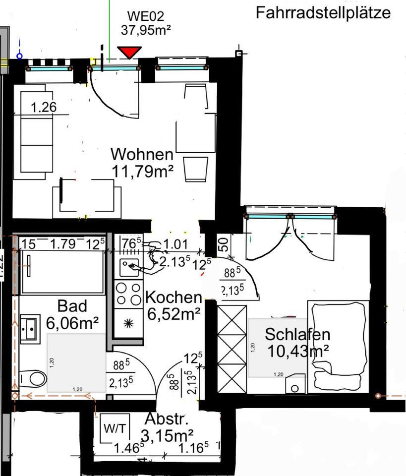 Moderne 1,5-Zimmer-Wohnung (ca. 38 m²) zimmer