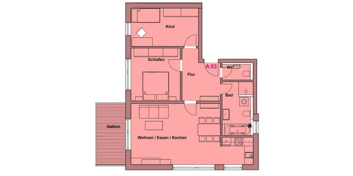 Etagenwohnung Landshut Altstadt - 3 Zimmer, 75 m&sup2;, 1.000&euro; | Angebot:26723090