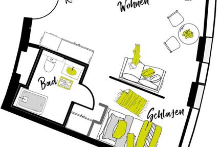 Haus Ingolstadt Nordost - 1 Zimmer, 29 m&sup2;, 648&euro; | Angebot:25959690