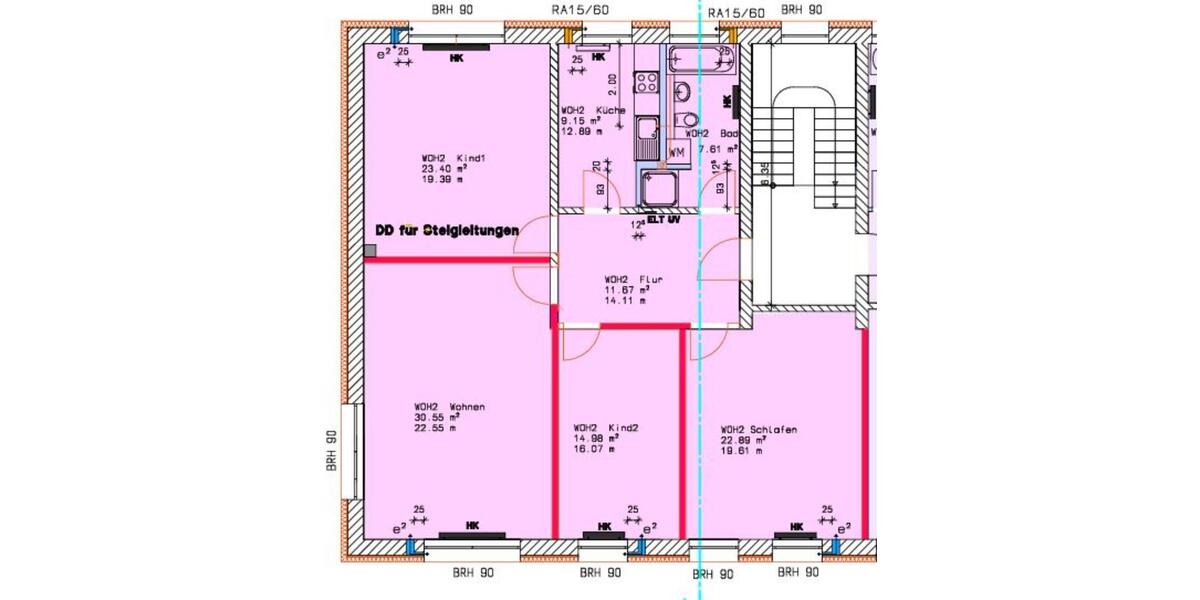 Erstbezug nach Sanierung 4-Raum-Wohnung 4 zimmer