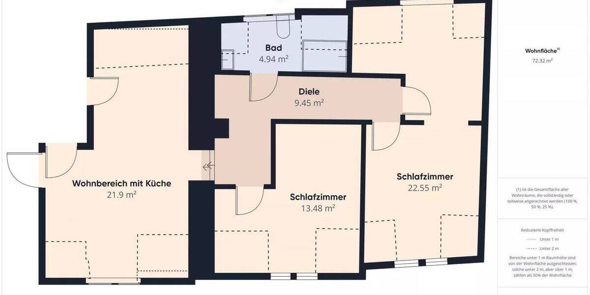 Etagenwohnung Waxweiler - 3 Zimmer, 72 m&sup2;, 650&euro; | Angebot:26402094
