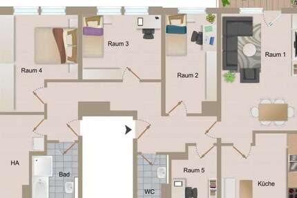 Wohnung Magdeburg Stadtfeld Ost - 5 Zimmer, 103 m&sup2;, 1.081&euro; | Angebot:27720698