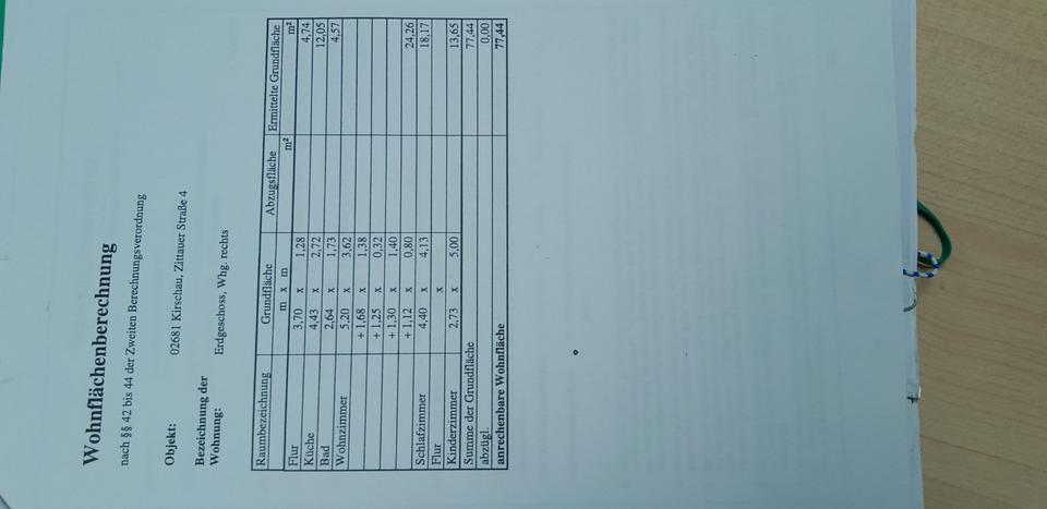 Erdgeschoßwohnung Schirgiswalde-Kirschau Kirschau - 3 Zimmer, 78 m&sup2;, 490&euro; | Angebot:24659025