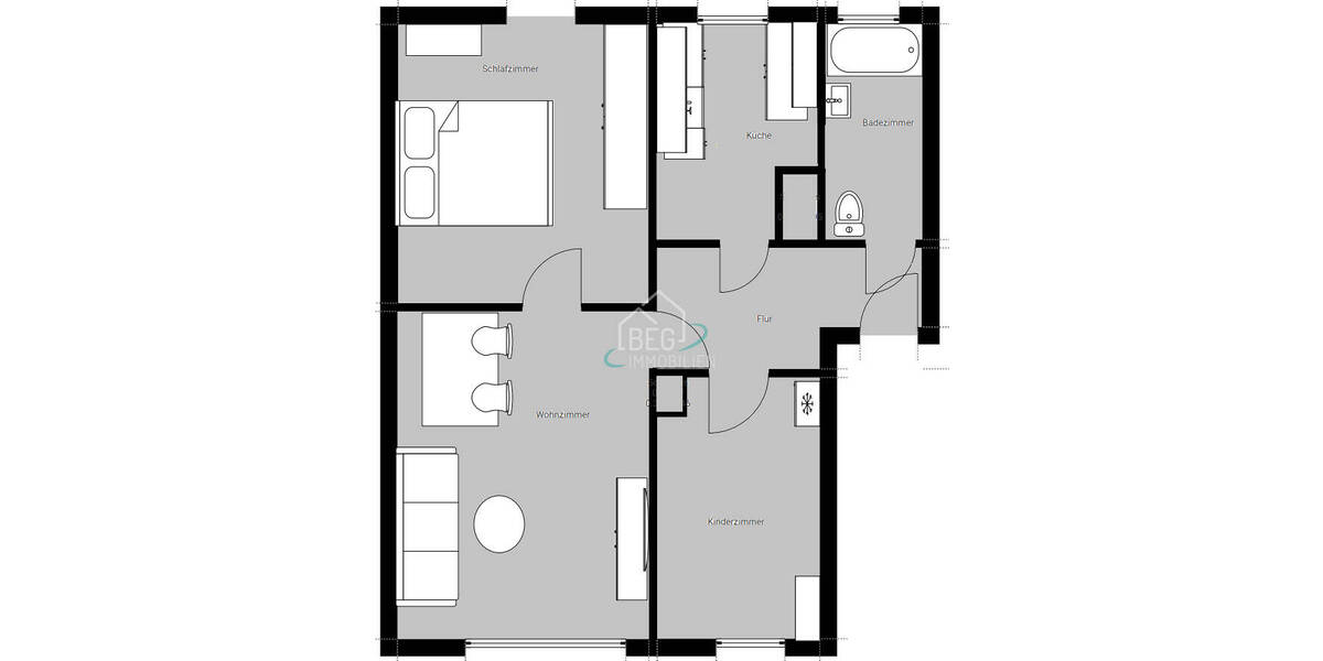 Etagenwohnung Gaildorf / Unterrot Unterrot - 3 Zimmer, 57 m&sup2;, 600&euro; | Angebot:26607846