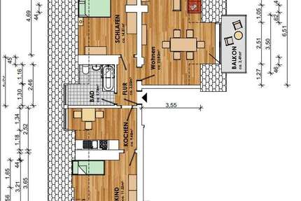 Wohnung zum Mieten in Güstrow 550 € 72 m²