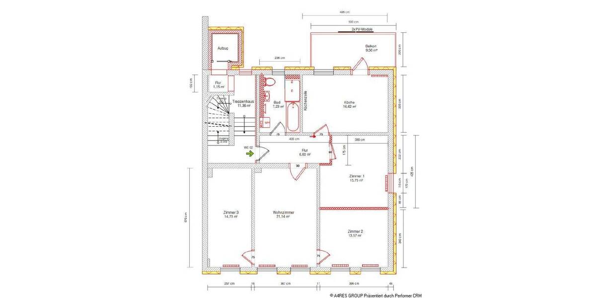 Etagenwohnung Bautzen Innenstadt - 4 Zimmer, 100 m&sup2;, 1.004&euro; | Angebot:26798728