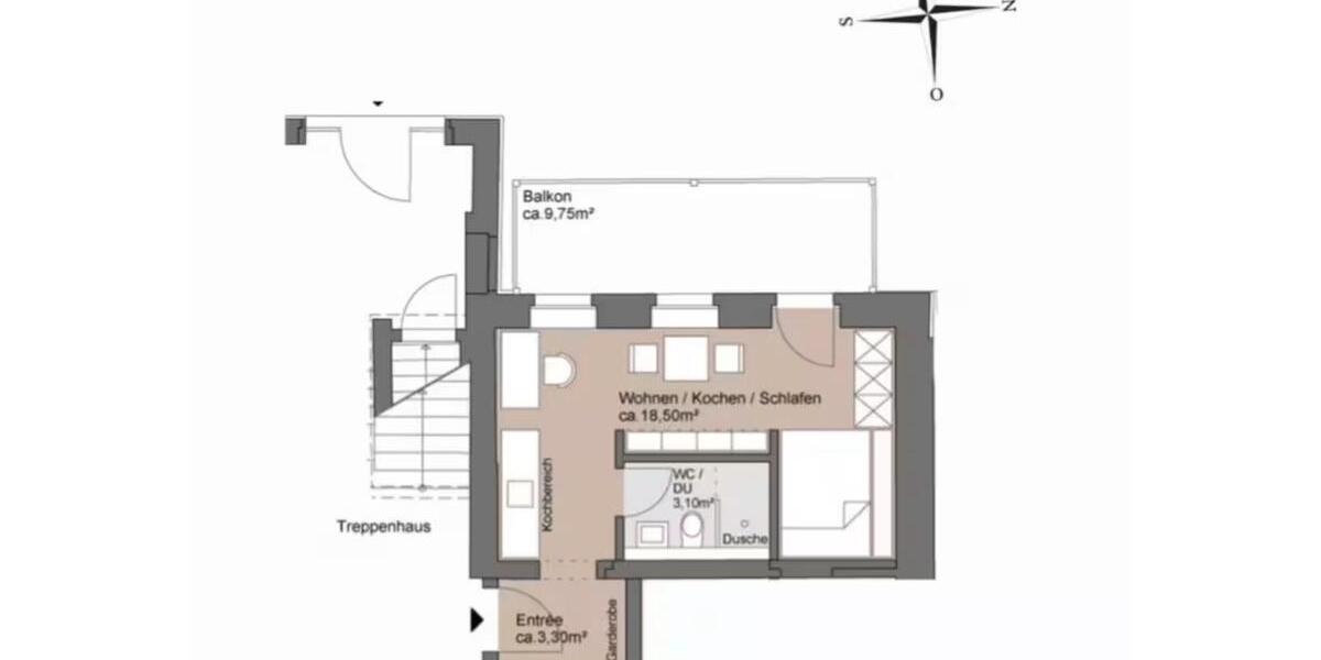 Wohnen auf Zeit Chemnitz - 1.5 Zimmer, 37 m&sup2;, 890&euro; | Angebot:26603642