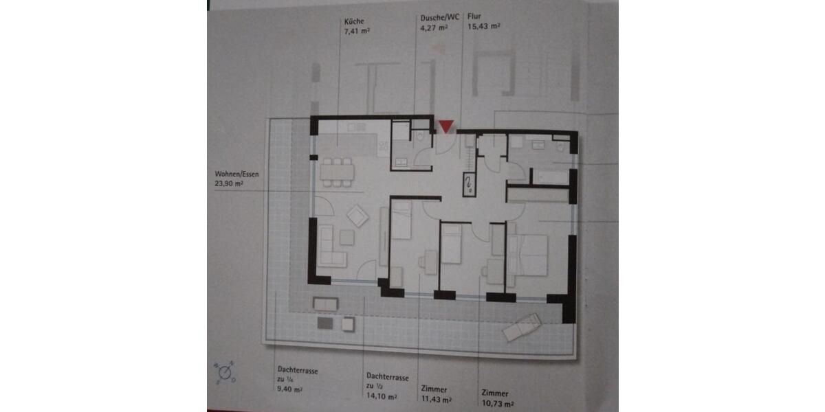 Dachgeschoßwohnung Neckarsulm - 4 Zimmer, 121 m&sup2;, 1.960&euro; | Angebot:25170934