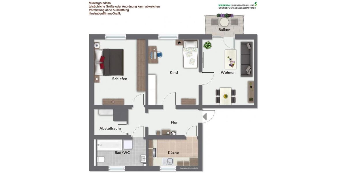 Etagenwohnung Sondershausen - 3 Zimmer, 82 m&sup2;, 396&euro; | Angebot:26283623
